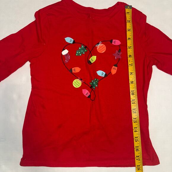 Lot of 3 Cat & Jack Girls 7/8 Top Holiday School Casual Everyday Basic Christmas - Picture 4 of 16